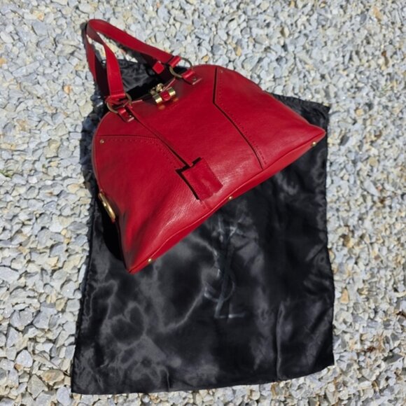 Yves Saint Laurent Large Red Muse Bag - Picture 6 of 16